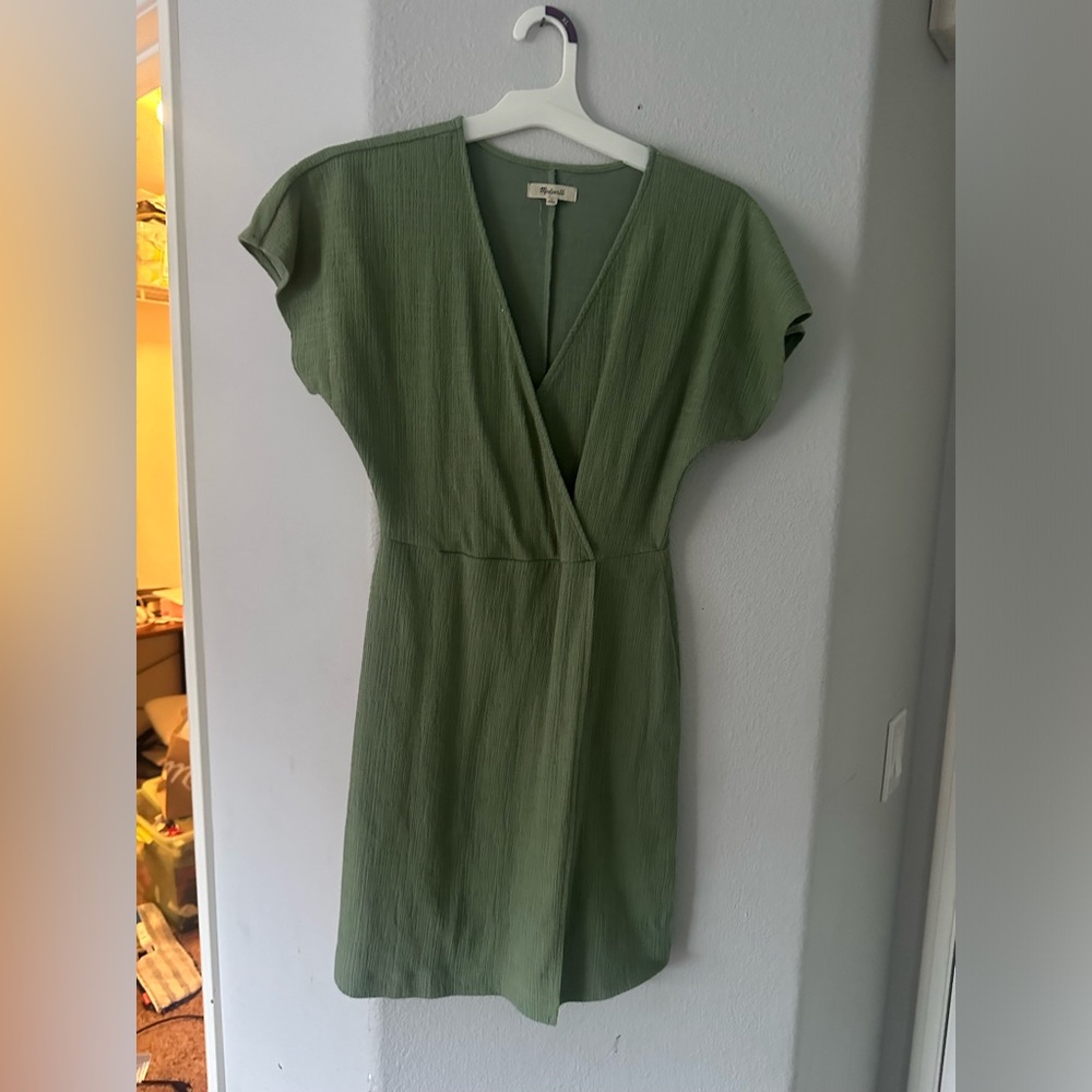 Green Madewell wrap dress size small
